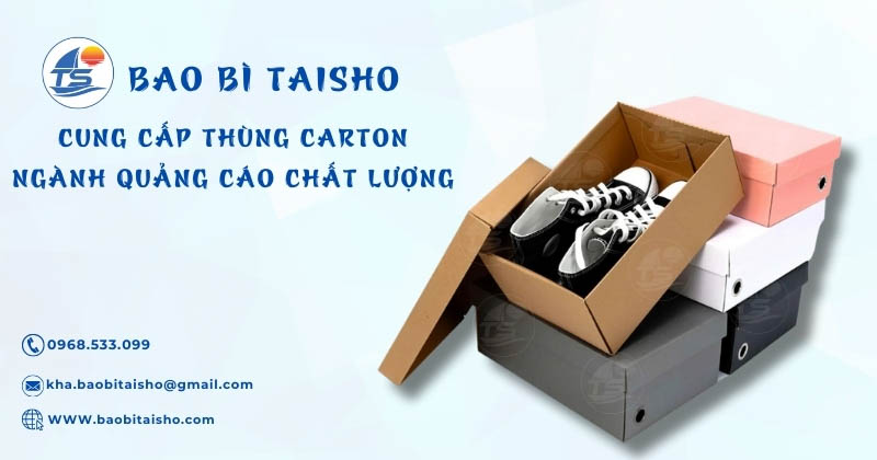 BAO BÌ TAISHO cung cấp thùng Carton Ngành Quảng Cáo Chất Lượng