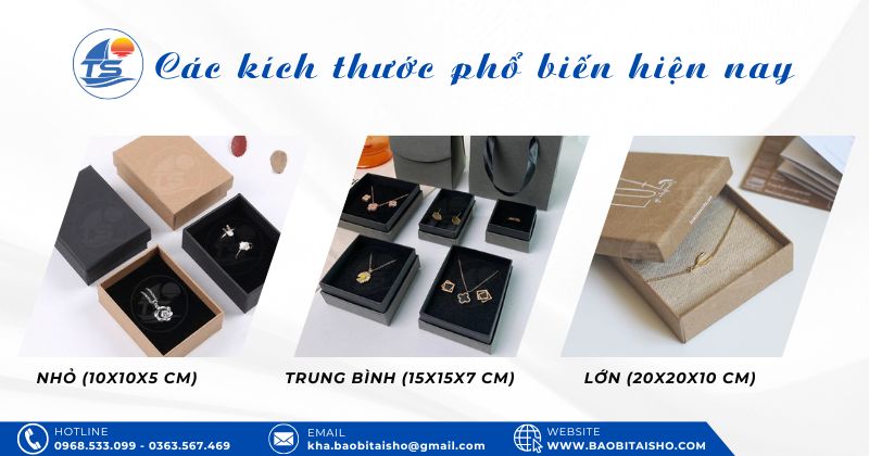 Các kích thước phổ biến hiện nay