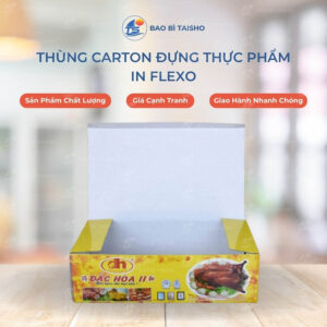 Thùng Carton Đựng Thực Phẩm In Flexo