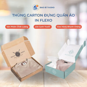Thùng carton đựng quần áo in flexo