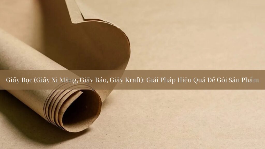 Giấy Bọc (Giấy Xi Măng, Giấy Báo, Giấy Kraft): Giải Pháp Hiệu Quả Để Gói Sản Phẩm